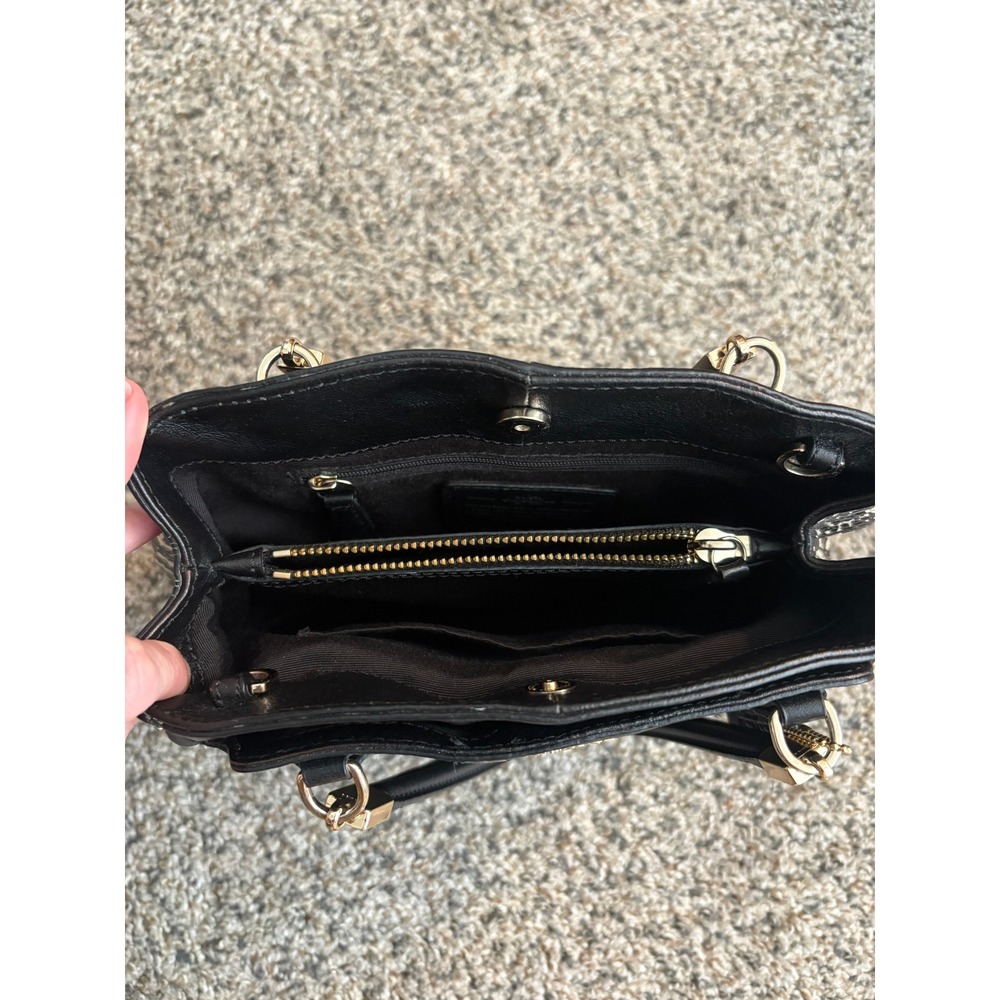 Vintage Coach Minetta Crossbody Satchel, Black Snakeskin Accent - Picture 9 of 16